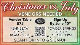 Christmas in July VENDOR SIGN-UP