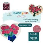 Paint & Sip Follow-My-Painting Floral Bouquet at Vintage Vino!