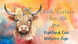 Highland Cow-Welcome Sign