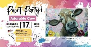 06/17 Paint 'Adorable Cow' at Jersey's Bar & Grill, Inver Grove Heights, MN at 6:30 PM