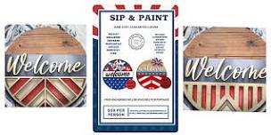 Patriotic wall/ door sign painting class