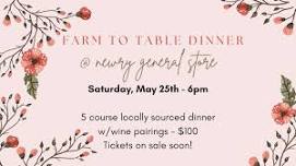 Farm to Table Dinner @ Newry General Store