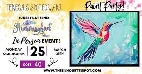 Hummingbird in Person Paint Night