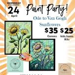 Ode to Van Gogh with Sunflowers at From Huron Out Sip n Paint