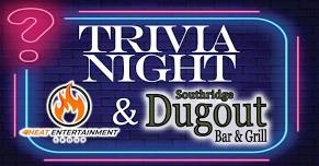 Weekly Trivia Night at Southridge Dugout with Craig Heat