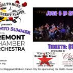 Rialto Rose Concert Series - Fremont Chamber Orchestra - June 8, 2024