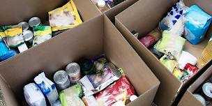 Drive-thru mobile pantry at Wesley Chapel United Methodist Church