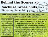 Behind the Scenes at Nachusa Grasslands (entering 7th grade & up)