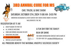 3RD ANNUAL CURE FOR MS CAR,TRUCK & BIKE SHOW