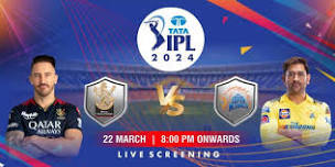 RCB VS CSK IPL MATCH LIVE SCREENING IN GIANT SCREEN.