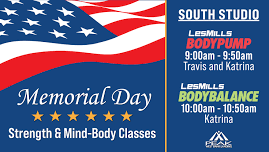 Memorial Day Strength & Mind-Body Classes