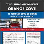 Vehicle Replacement Workshop- ORANGE COVE!