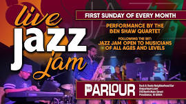 1st Sunday Monthly Live Jazz Jam hosted by Ben Shaw ALL AGES 5PM to 8PM all levels & talents welcome