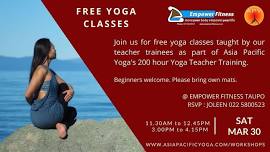 FREE Community Yoga Classes Taupo March 2024