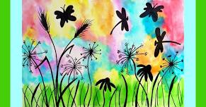 Splash Into Art: Spring Watercolor Silhouette