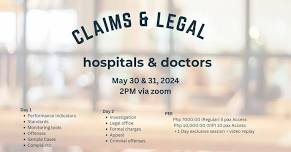 Coach Doc Ben WEBINAR Mastery: Philhealth Legal Process CLAIMS & LEGAL FOR DOCTORS AND HOSPITALS LIMITED