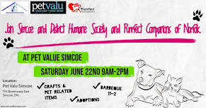 Pet Valu Fundraiser Day with Simcoe and District Humane Society and Purrfect Companions of Norfolk