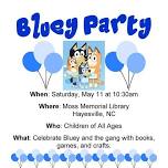 Bluey Party at Moss Memorial Library