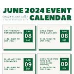 Weekend Events at Crazy Plant Lady Cafe (June 8th, 9th)