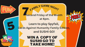 Game Night – Second Friday of the Month