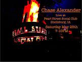 Chase Alexander live at Pearl Street Social Club