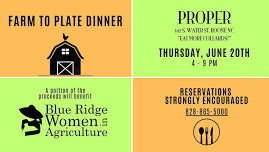 Proper Farm to Plate dinner to benefit Blue Ridge Women in Agriculture