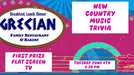 New Country Music Themed Trivia at Grecian