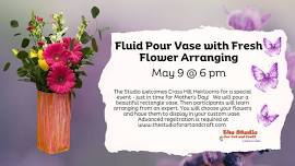 Fluid Pour Vase with Fresh Flower Arranging