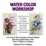 Water Color Workshop at the Stanford Free Library