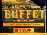 Dinner at Bayleaf Indian Buffet hosted by Plant Based Crescendo oil free option