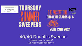 Thursday Summer Sweeper Week 4: 40/40 Baker Doubles