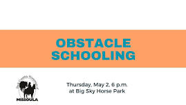 Weeknight Obstacle Schooling