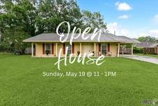 Open House: 11am-1pm CDT at 768 Lynn Dr, Denham Springs, LA 70726