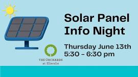 Solar Panel Info Night