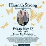 Hannah Strong Blood Drive