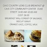 Cave Country Lions Club's Home Style Breakfast