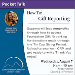 Pocket Talk: “How To” – Gift Reporting