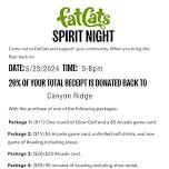 Fat Cats Spirit night