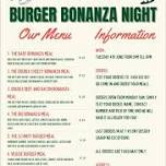 Burger Bonaza Takeaway Night