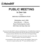 Public Meeting: Deer Isle Causeways Study