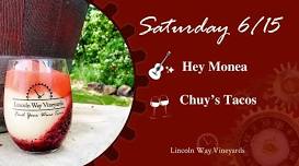 Saturday Tunes and Food with Hey Monea and Chuy’s Tacos