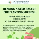 Reading A Seed Packet For Planting Success