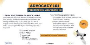 Advocacy 101- Free Training in Wolfeboro, NH