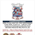 First Responders Appreciation Lunch 11:30 AM EDT