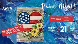 Paint Night, Heartland Blooms, Friday, June 21st, Jersey County Arts Council