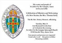 Celebration of New Ministry and Installation of the The Rev. T. M. Early as Rector