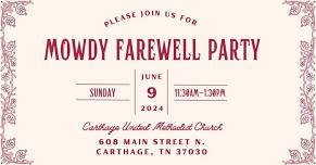 Mowdy Farewell Party