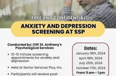 Free and Confidential Anxiety & Depression Screenings