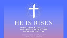 Easter Sunday - egg hunt and worship service