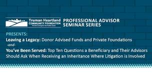 Professional Advisor Seminar Series